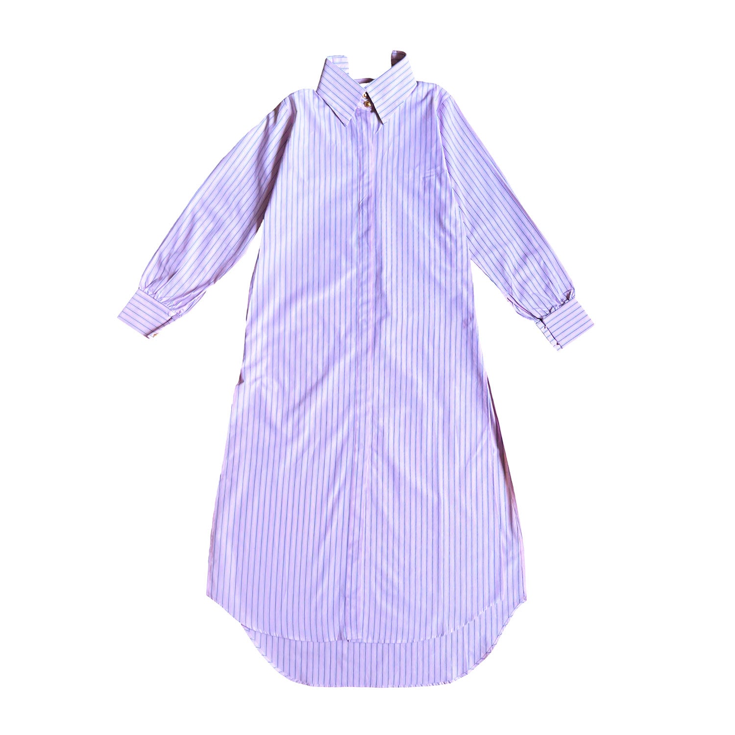 open back dress shirts Women's T-Shirt Dress with Open Back 3XL / Black and White Stripes