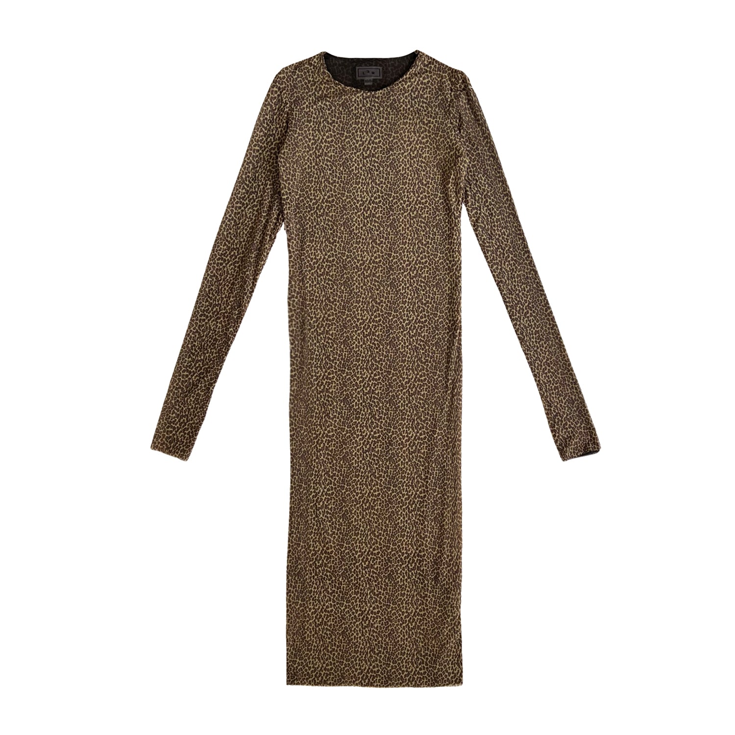 Reversible Leopard-Print Mesh Dress in Brown Reversible Leopard-Print Mesh Dress in Brown