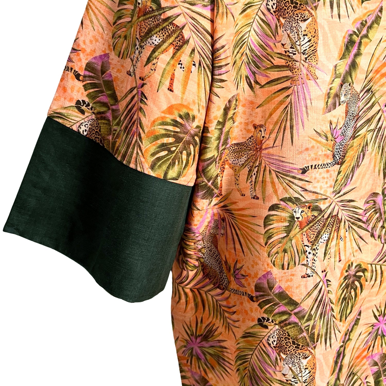 Kaftan Kimono - Orange Jungle Print