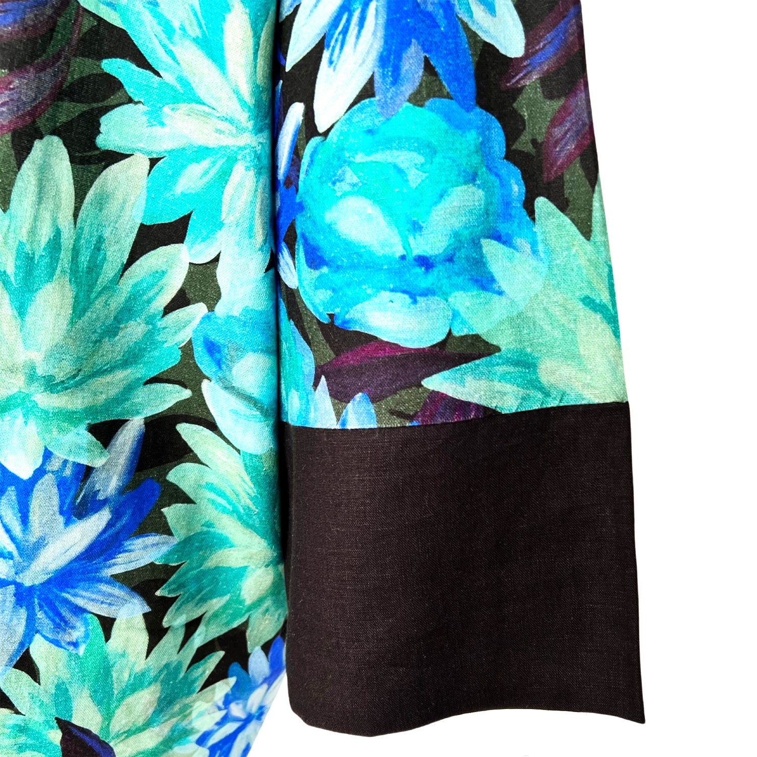 Kaftan Kimono - Floral Blue Print