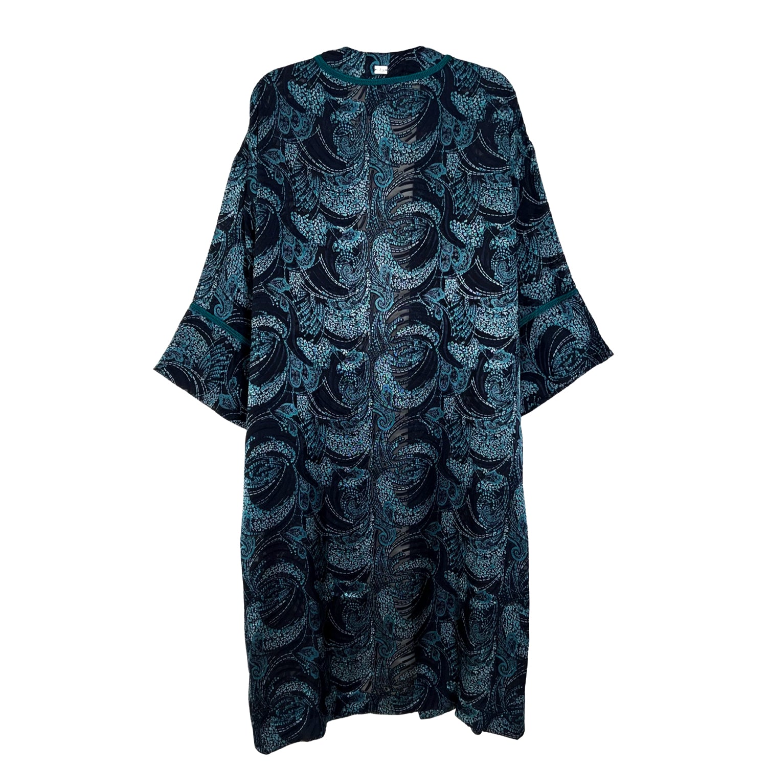 Kaftan Kimono - Navy Blue Velvet