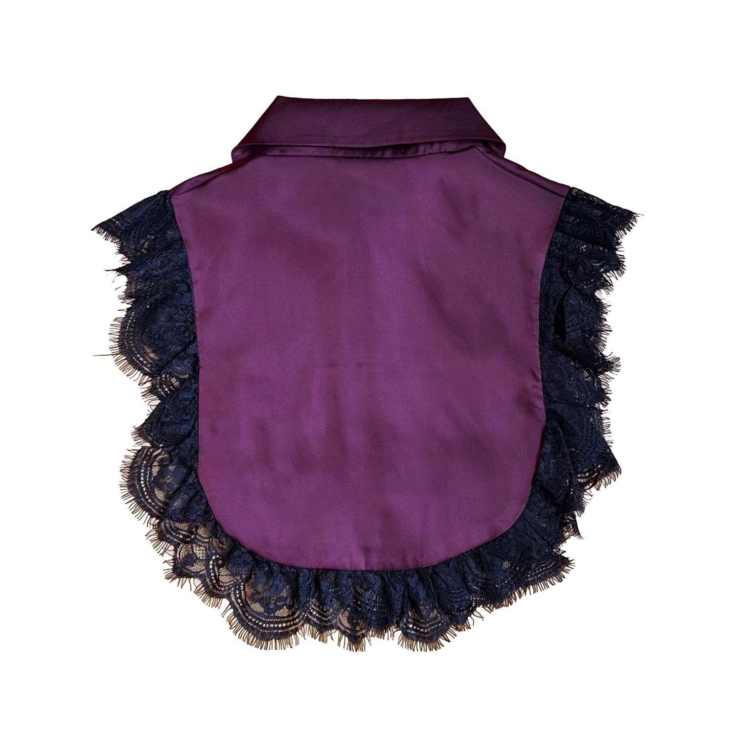 Amal Draped Satin Top in Burgundy