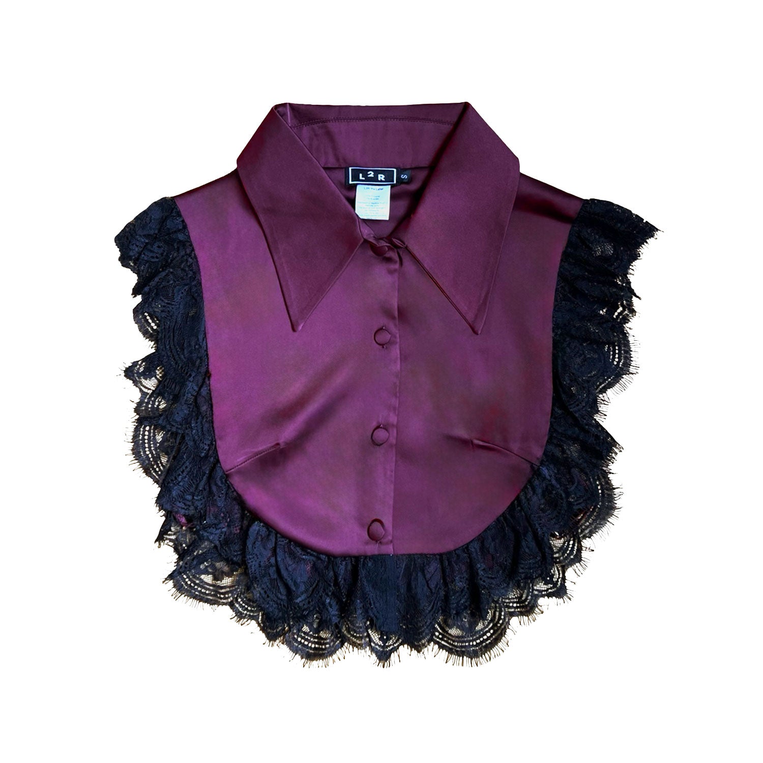 Amal Draped Satin Top in Burgundy