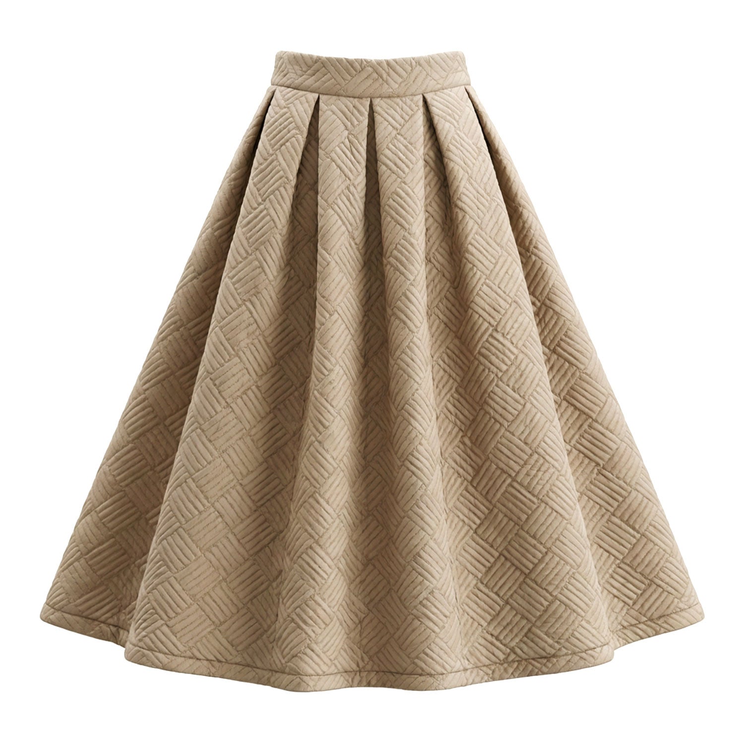 Beige Quilted Cloud Yurika Skirt
