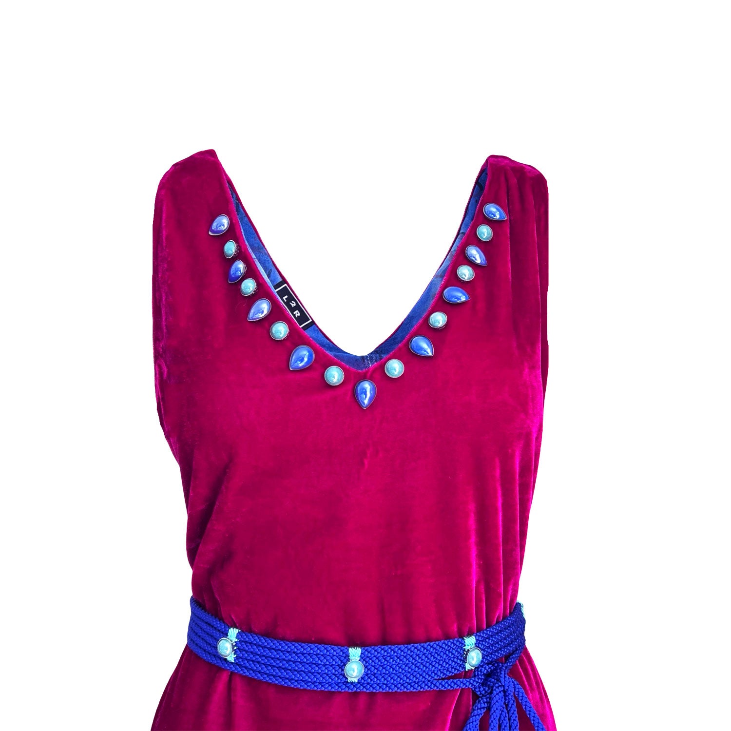 Marcel Tank Dress with Slit in Hot Pink