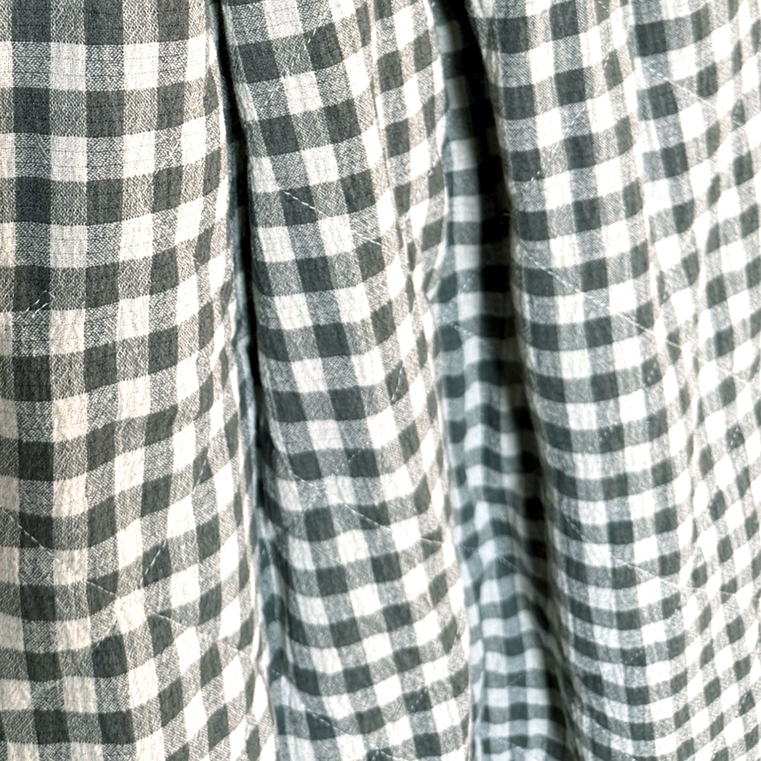 Green Plaid Quilted Cloud Yurika Skirt