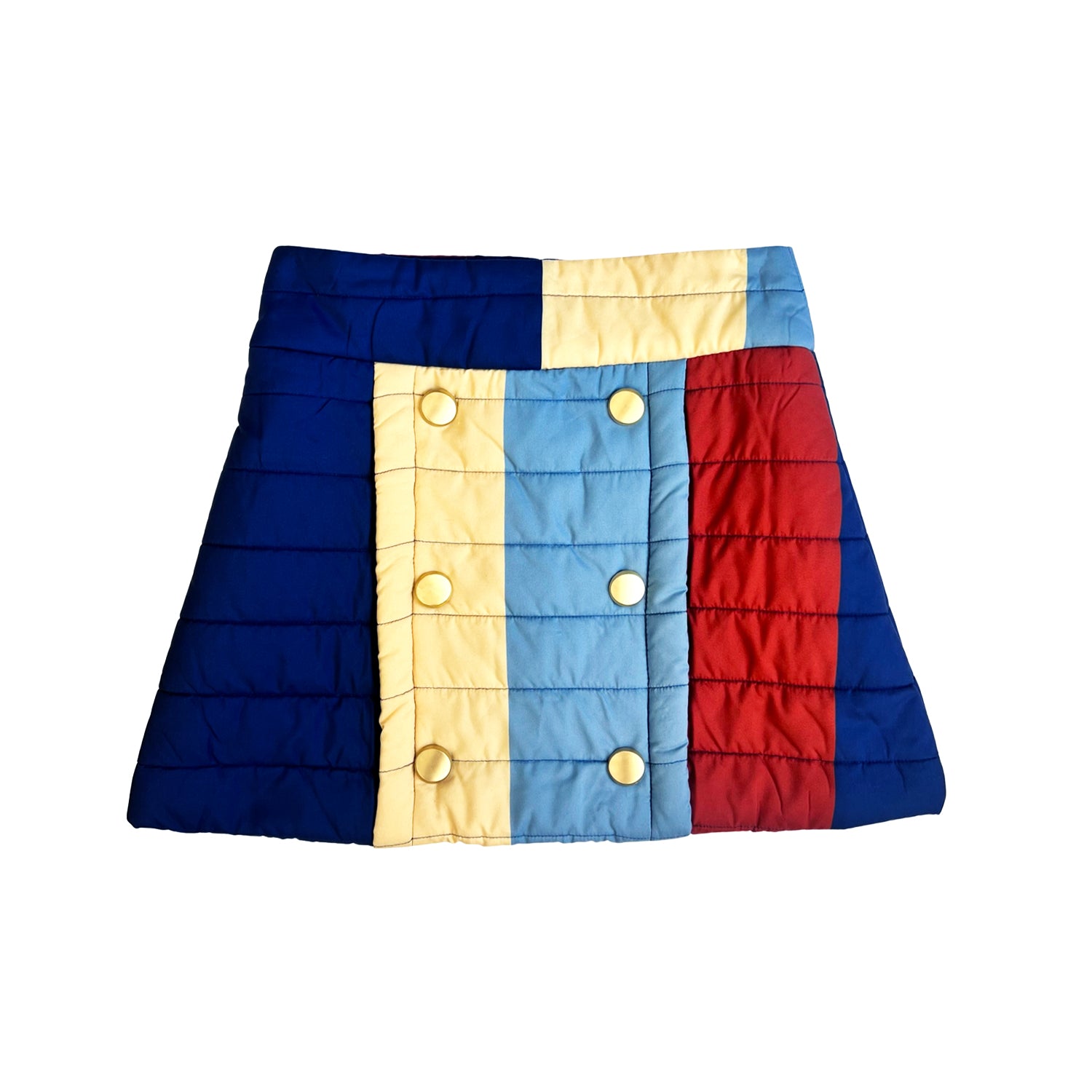 Blue quilted skirt outlet set