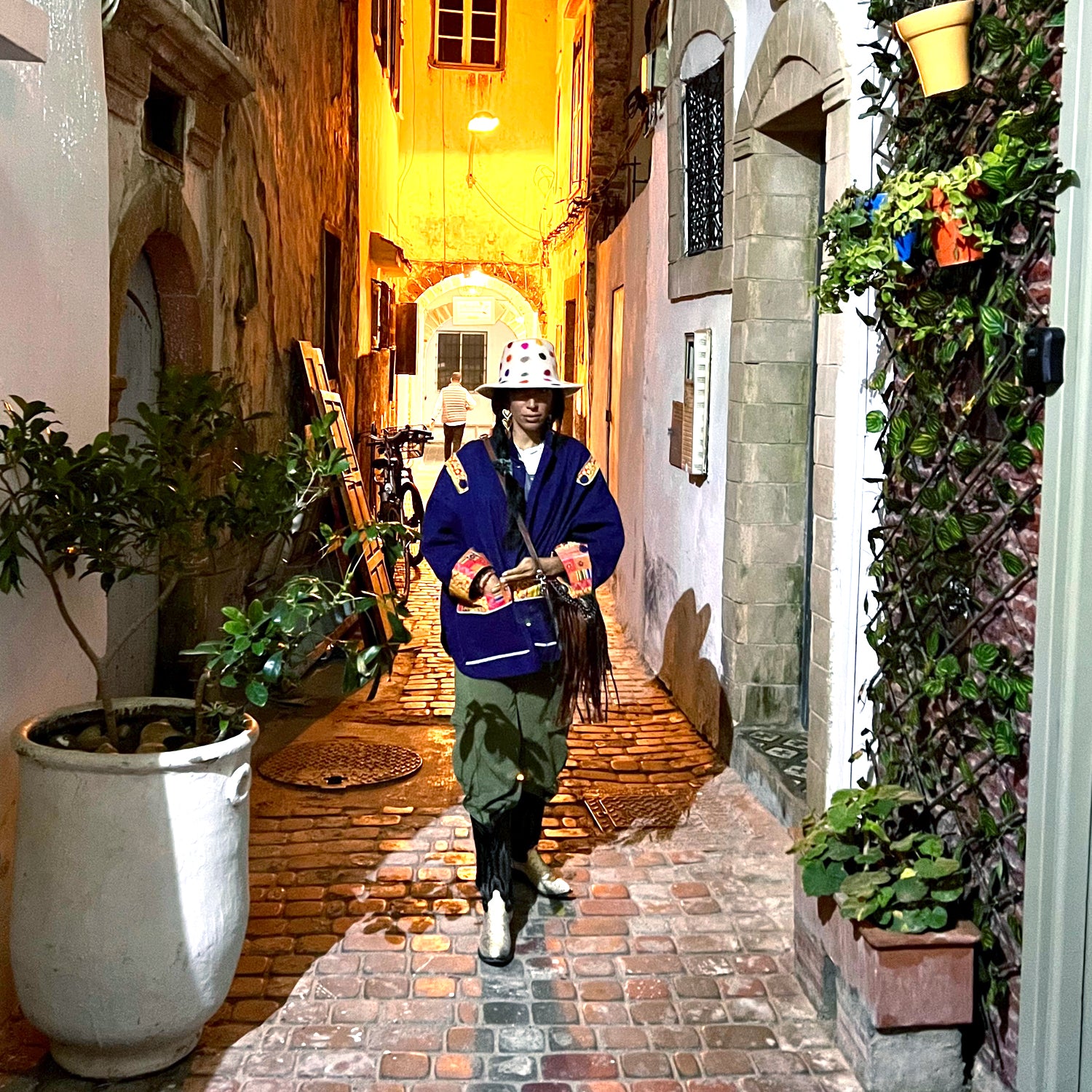 Majorelle Jacket in Blue and Multicolor Denim