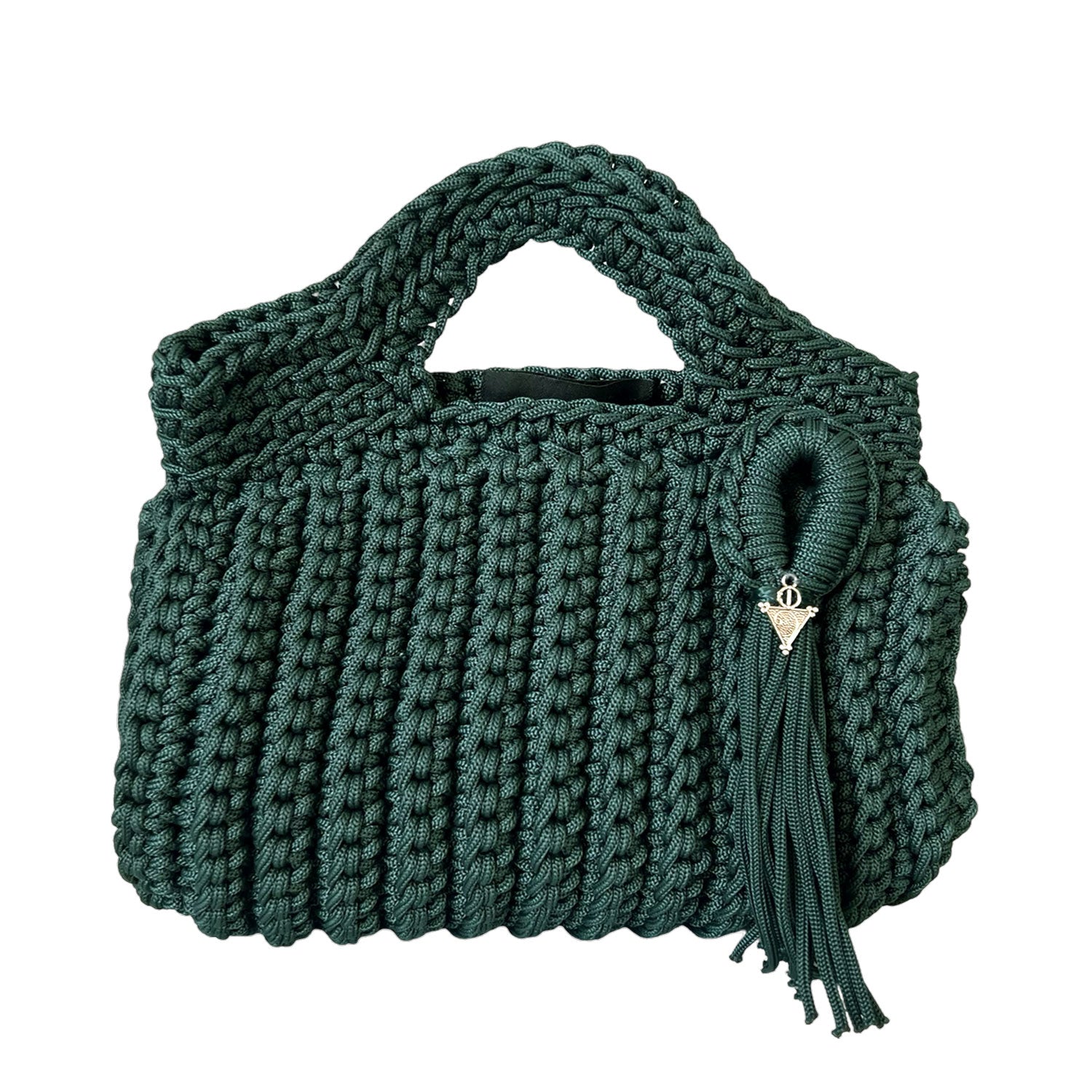 Mini Crochet Handbag in Green