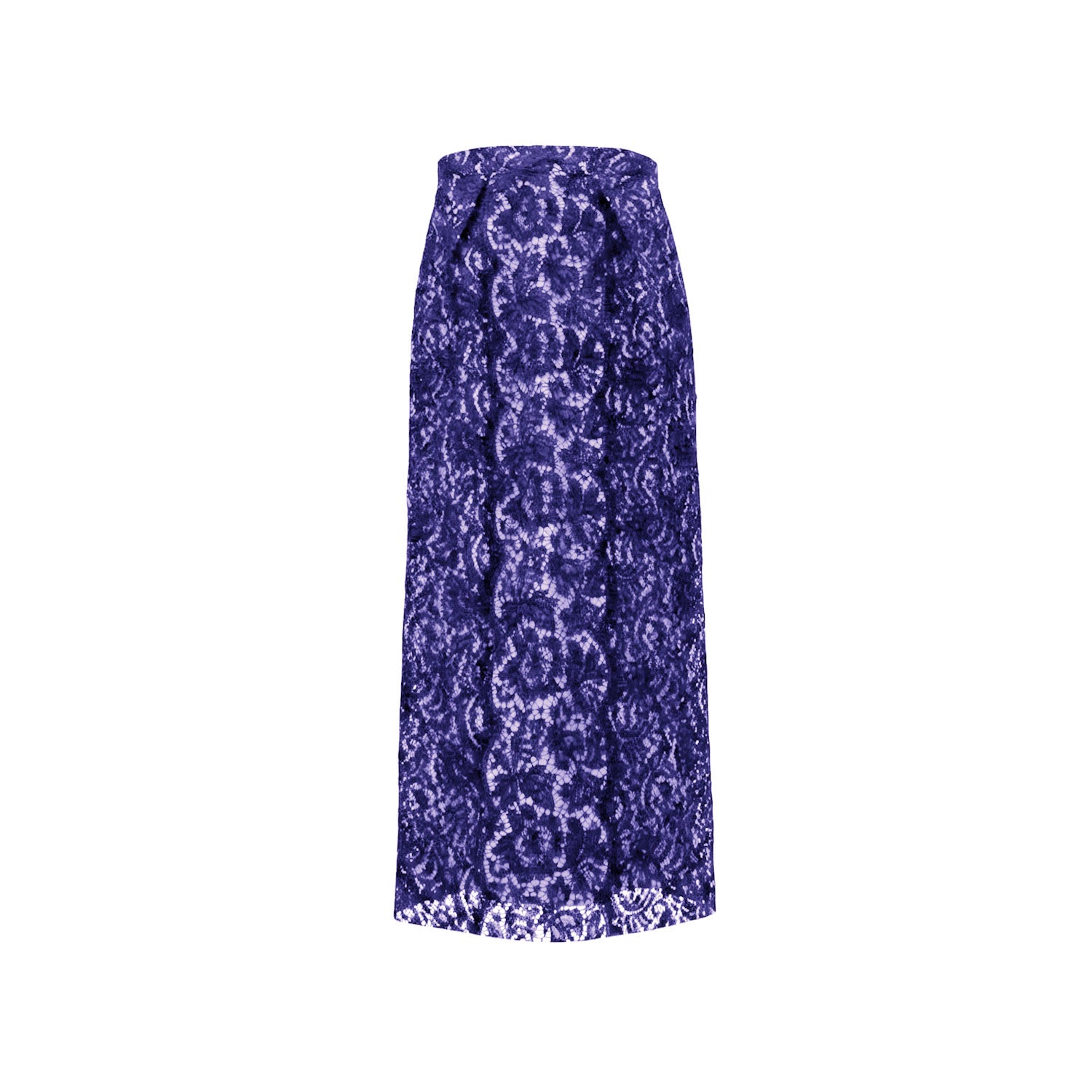 Purple Lace Amal Draped Skirt