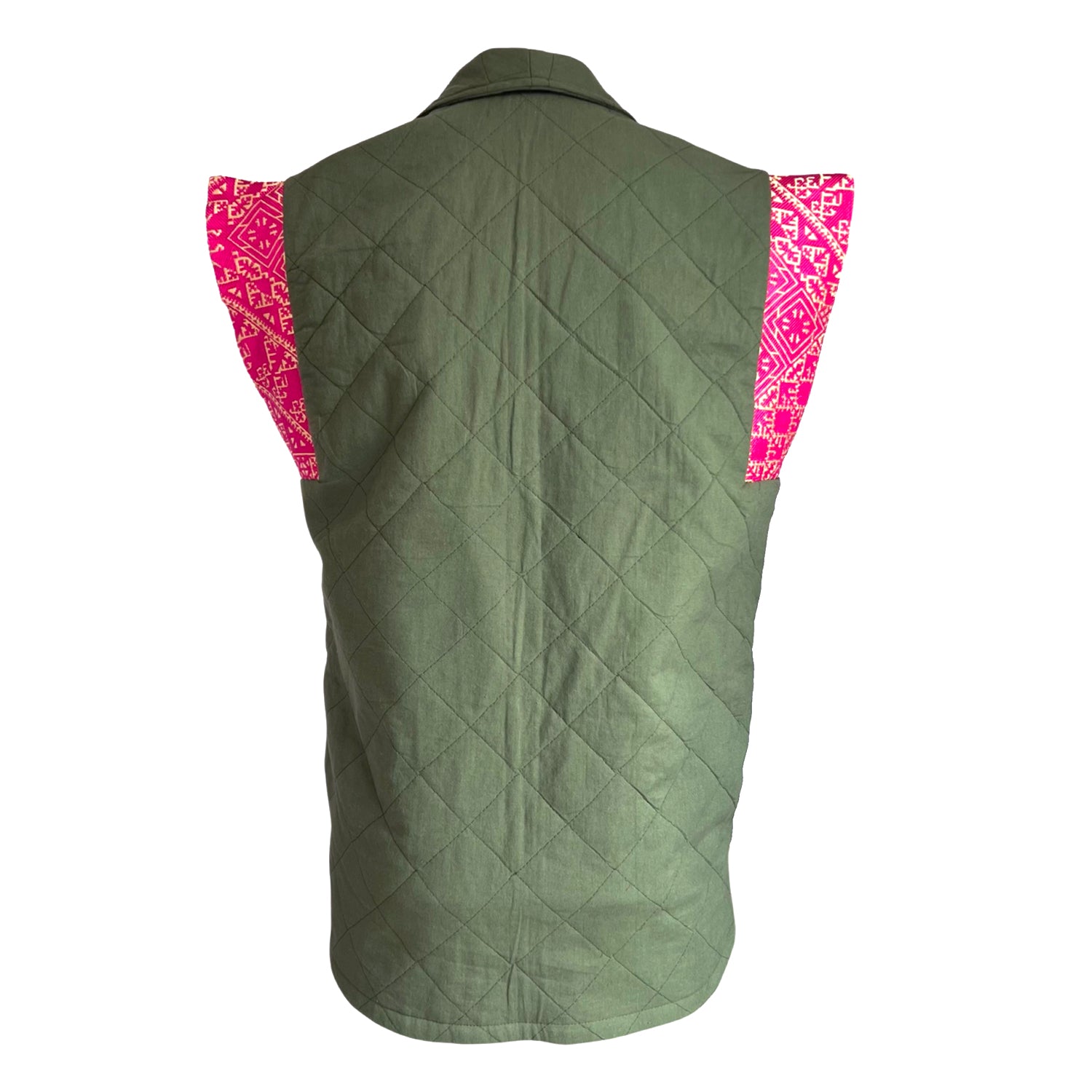 Quilted Vest in Green