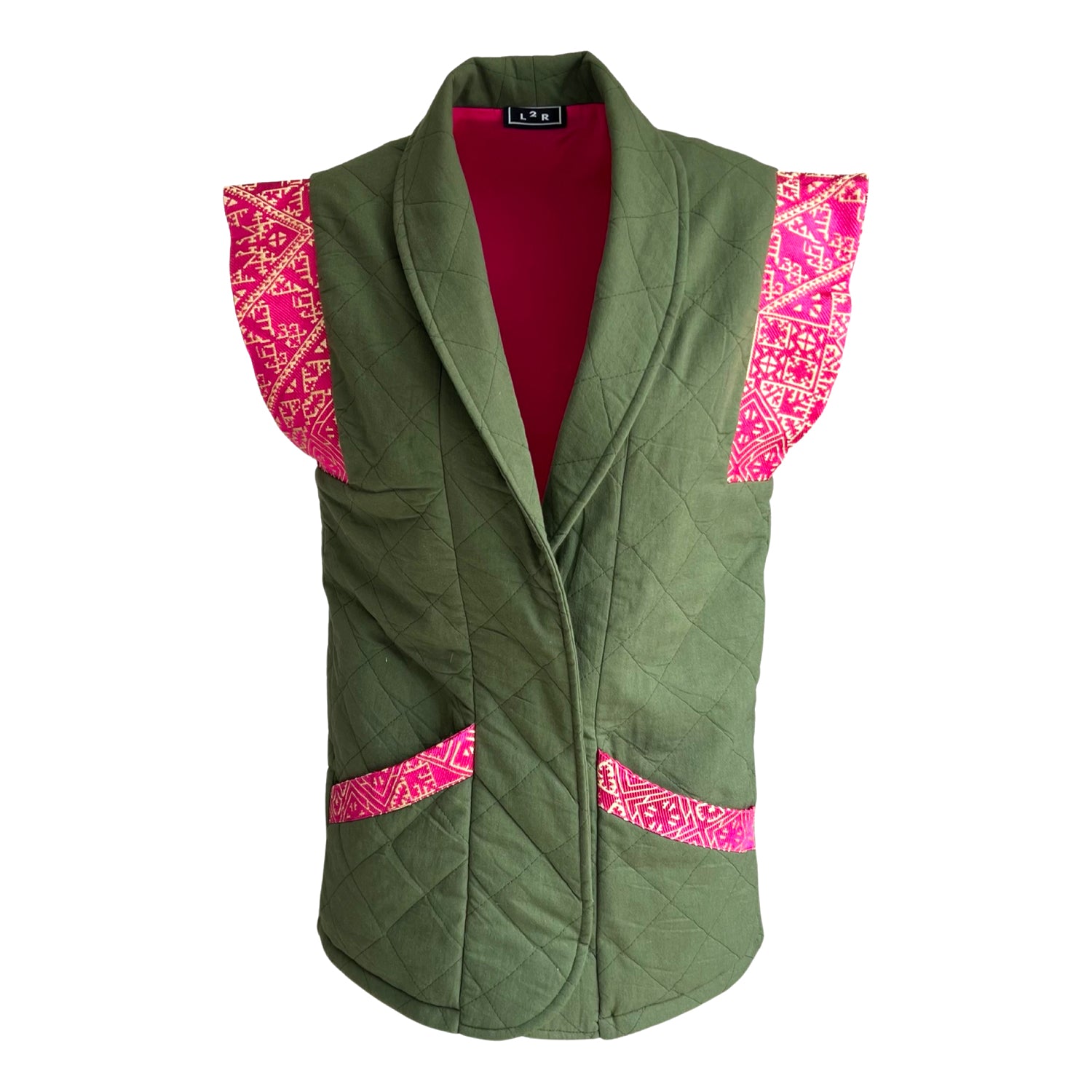 Quilted Vest in Green