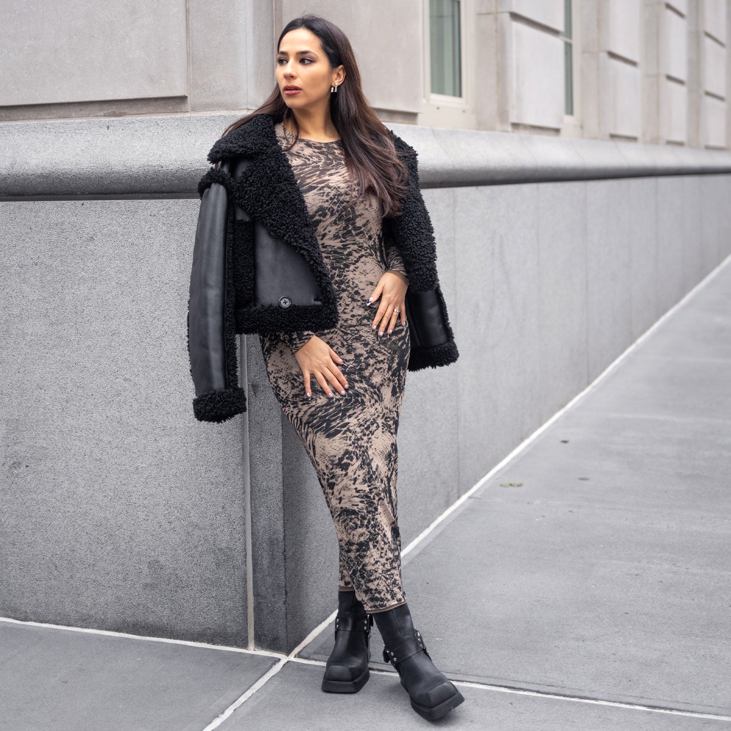 leopard dress mesh Monique Leo Mesh Dress in Leopardess