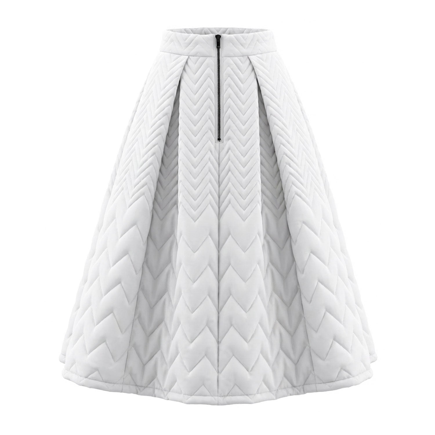 White Quilted Cloud Yurika Skirt
