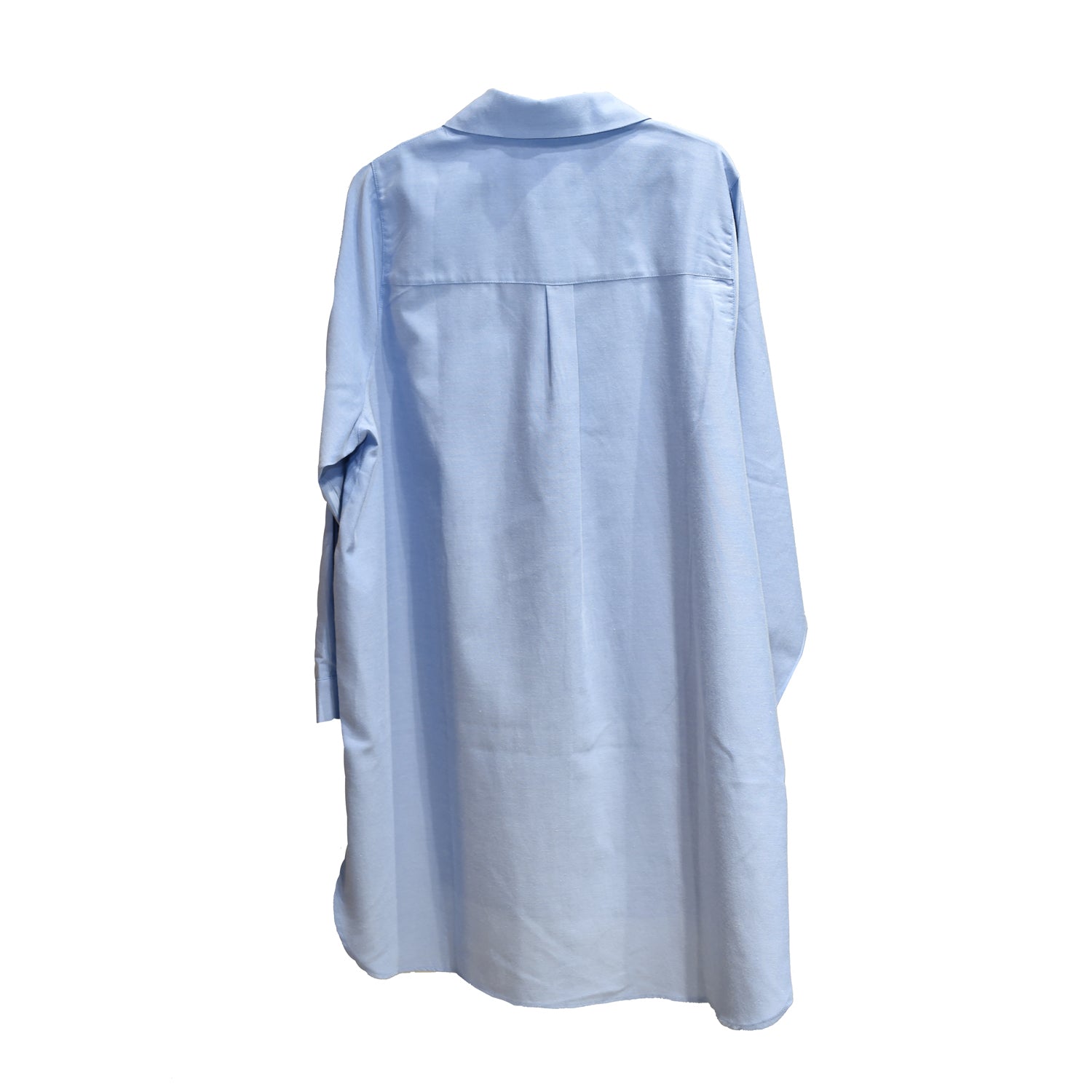 Maxi Shirt in Blue Cotton-Poplin