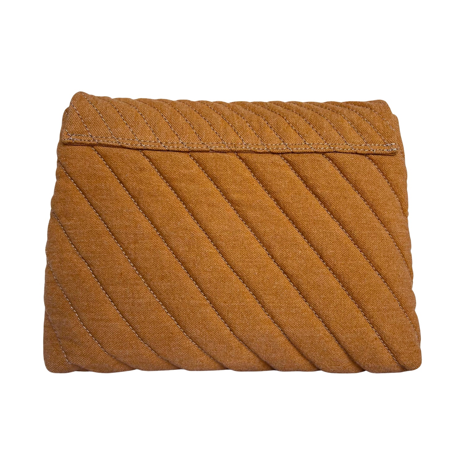 Quilted Shoulder Bag in Patchwork Cinnamon Denim