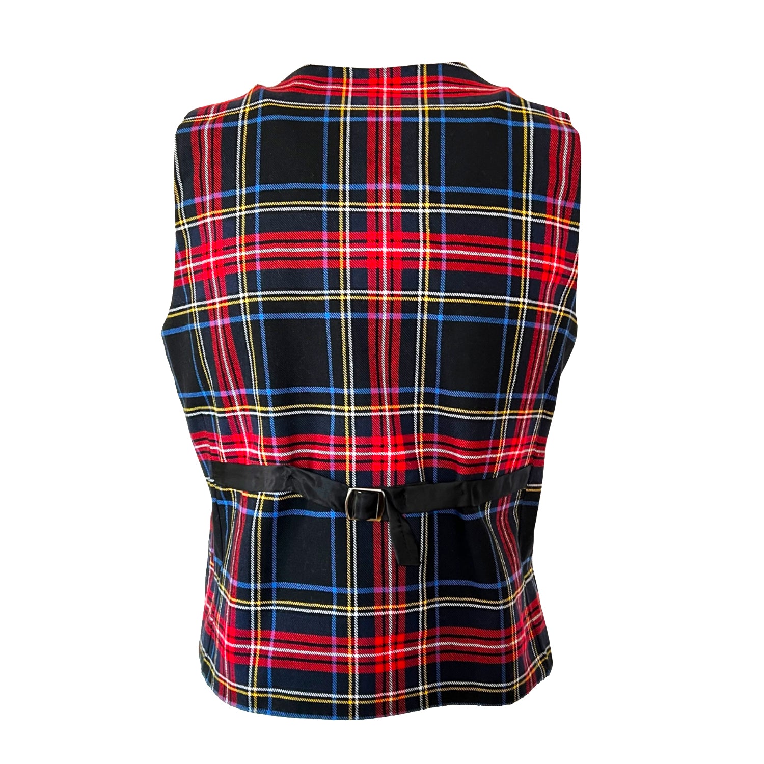 Double Breasted Vest in Tartan Wool