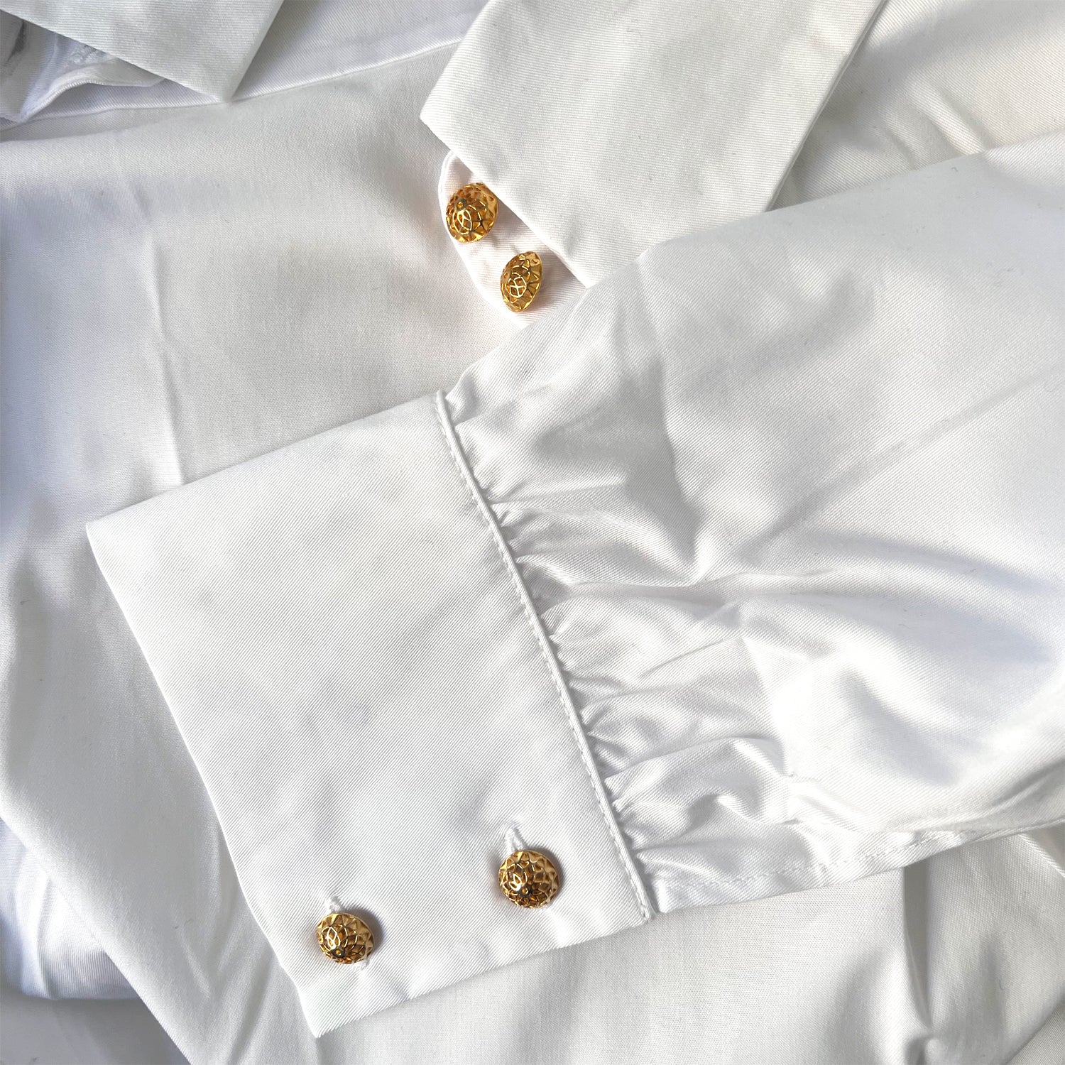 Oversized Shirt in White Cotton