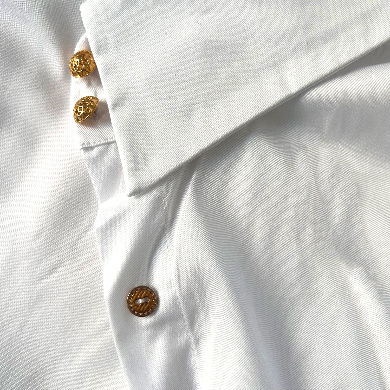 Oversized Shirt in White Cotton