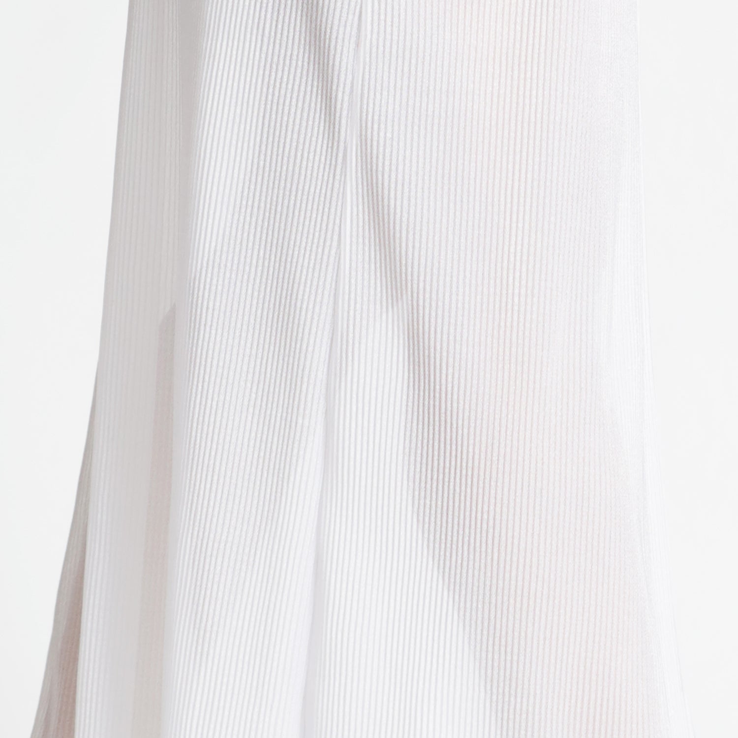 Split-Front Maxi Top in Pleated White